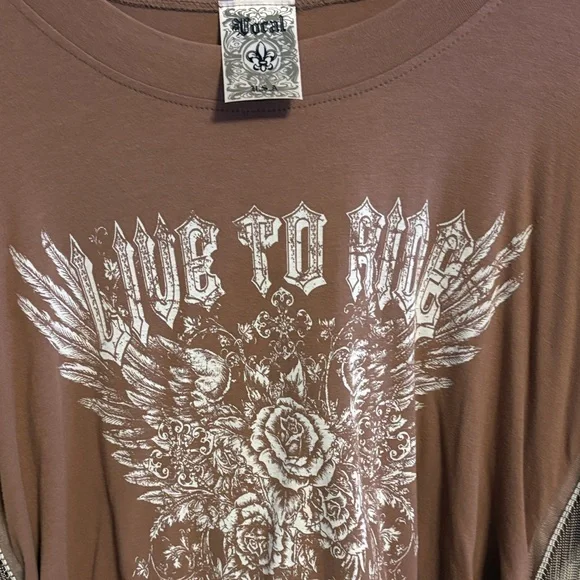 Vocal Brown 'Live to Ride' Graphic Tee - Picture 3 of 7